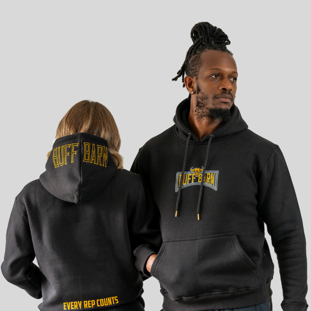 BLACK AND GOLD HOODIE