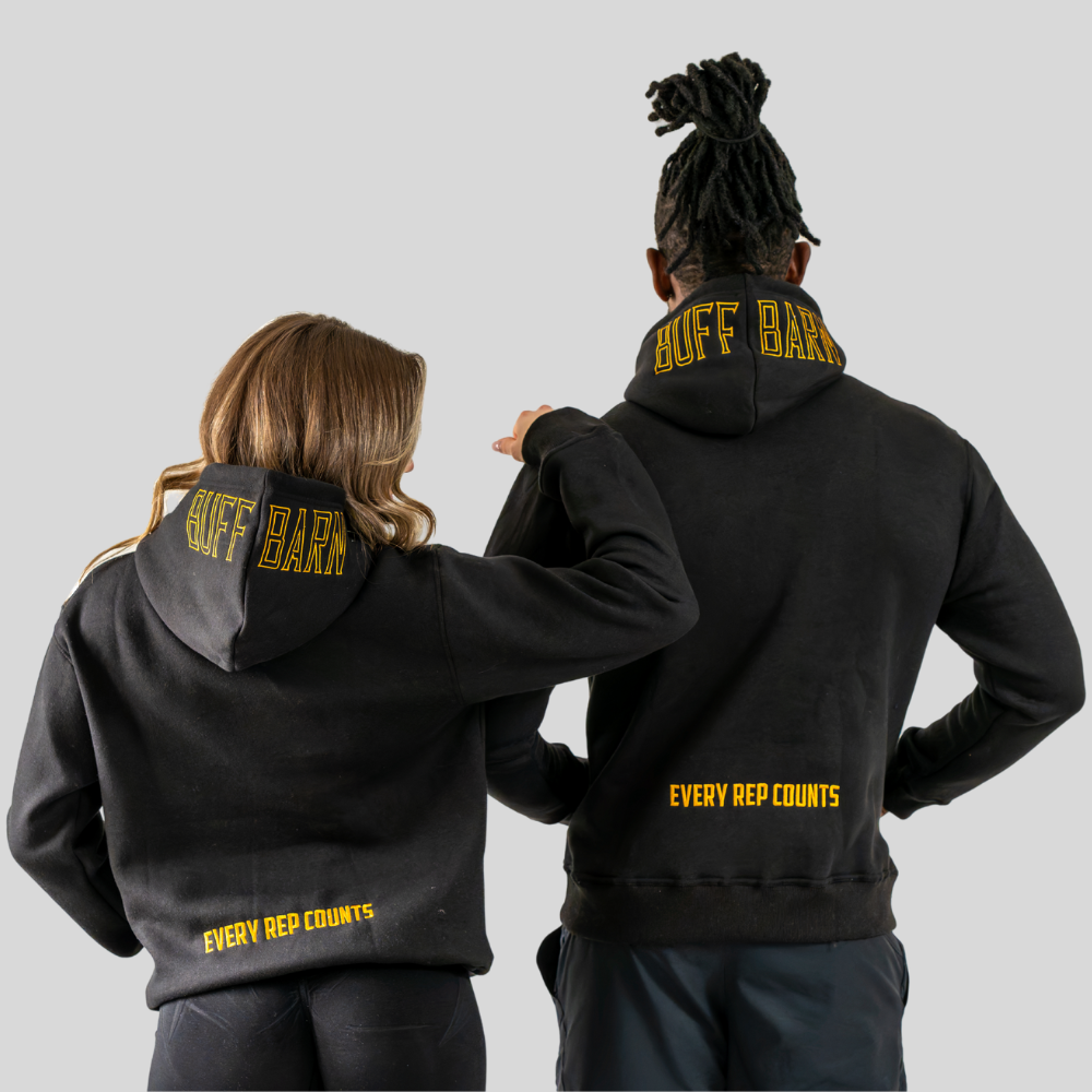 BLACK AND GOLD HOODIE