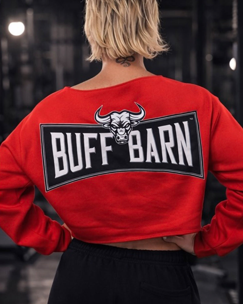 Women's Off-The-Shoulder Crop Top - Red