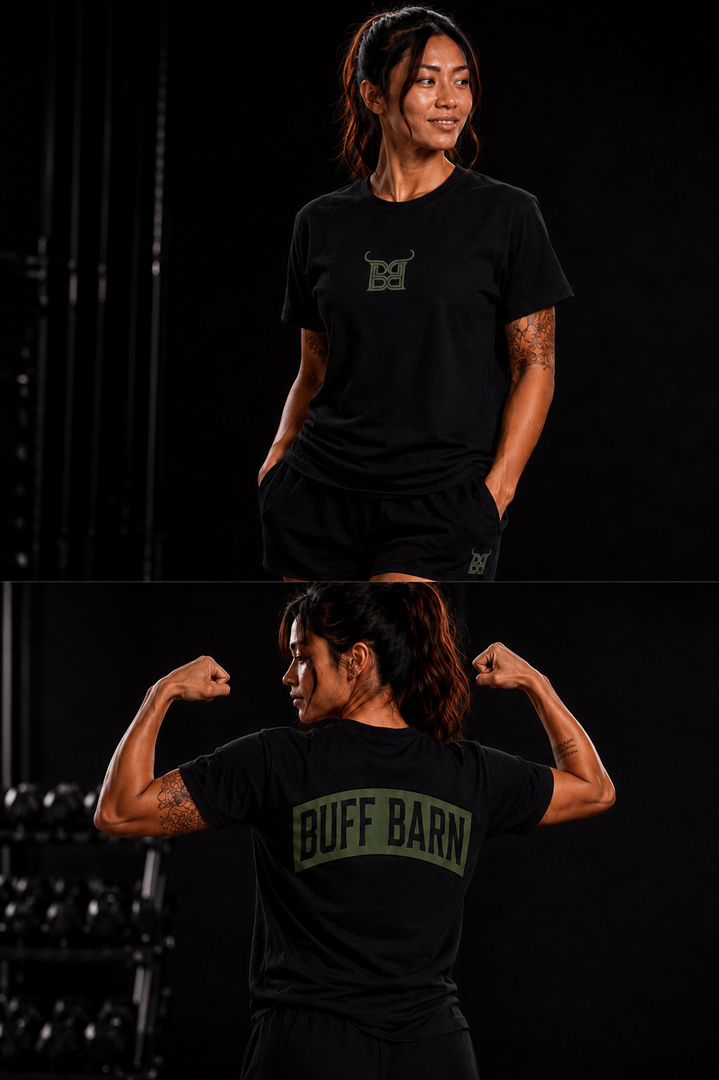 Camouflage Tee - Black with Army Green