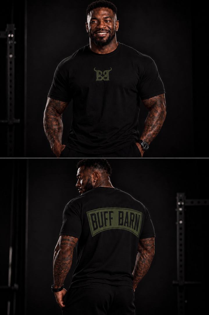 Camouflage Tee - Black with Army Green