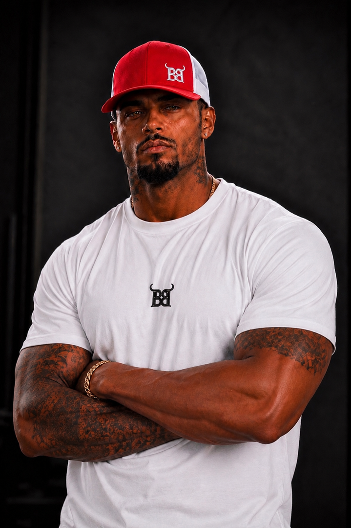 NEW RED TRUCKER HATS / Red with white raised silicone emblem