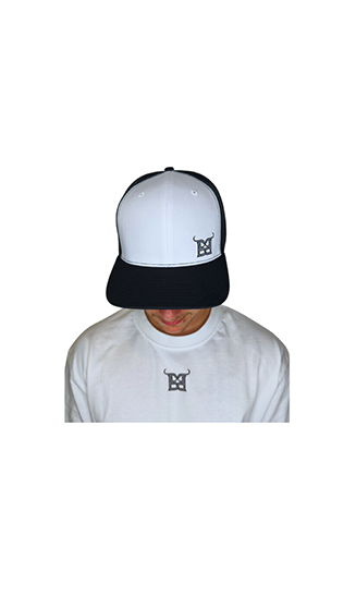 White Front / Black Brim – Side BB Logo