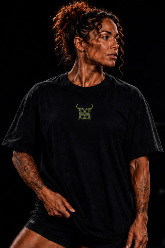 Camouflage Tee - Black with Camo Green