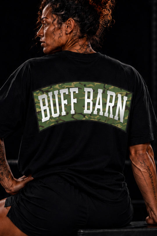 Camouflage Tee - Black with Camo Green
