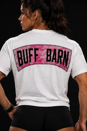 Camouflage Tee - White with Pink
