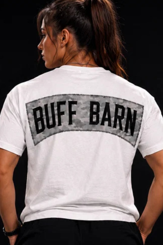 Camouflage Tee - White with Gray