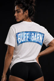 Camouflage Tee - White with Blue